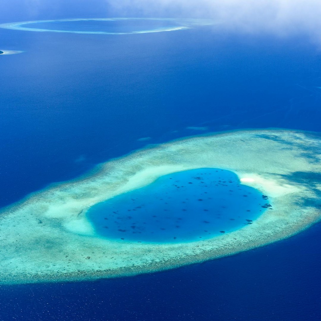 Les atolls se forment souvent autour d'anciens volcans affaissés.