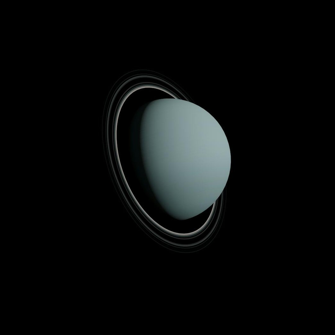 La planète Uranus tourne presque couchée sur son orbite.