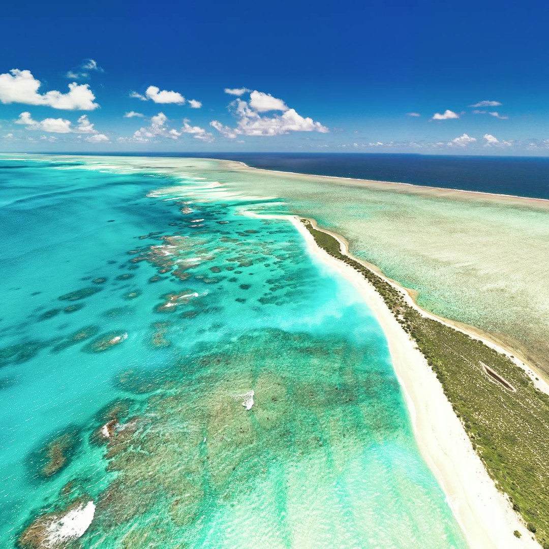 La Grande Barrière de Corail fait partie des grandes structures naturelles visibles depuis l'espace.